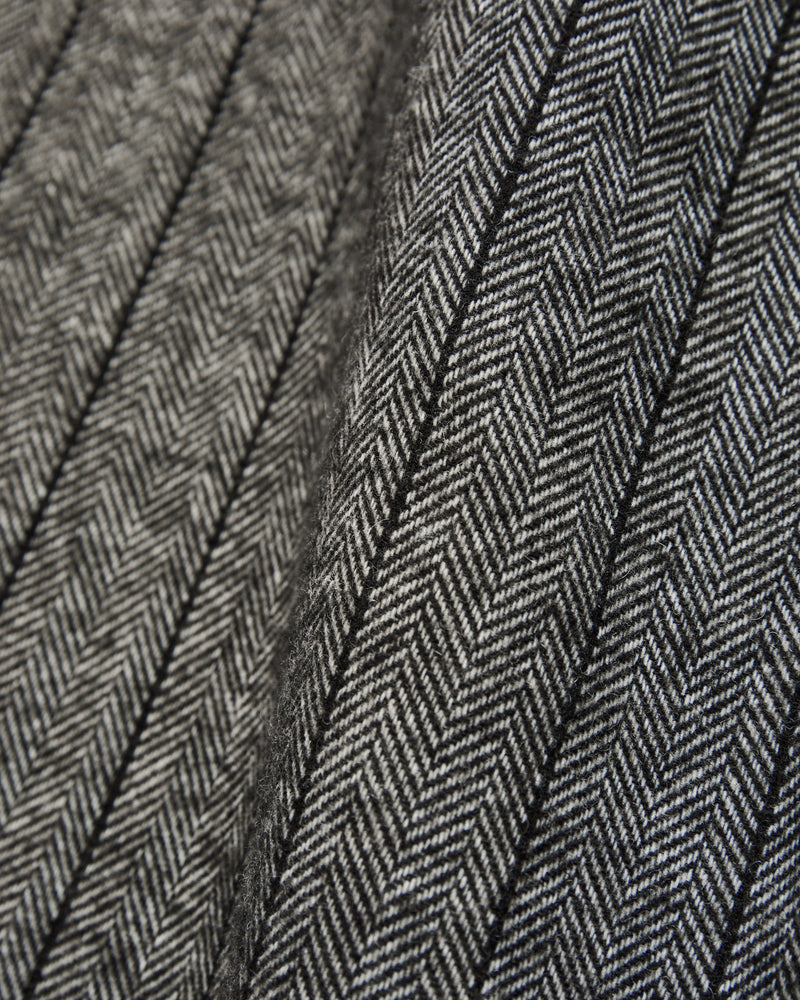 Officer Pants in Dark Grey Wool Striped HB