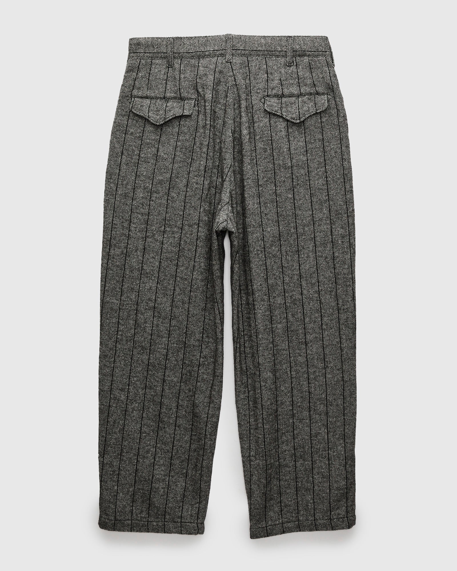 Officer Pants in Dark Grey Wool Striped HB – Blue Owl Workshop