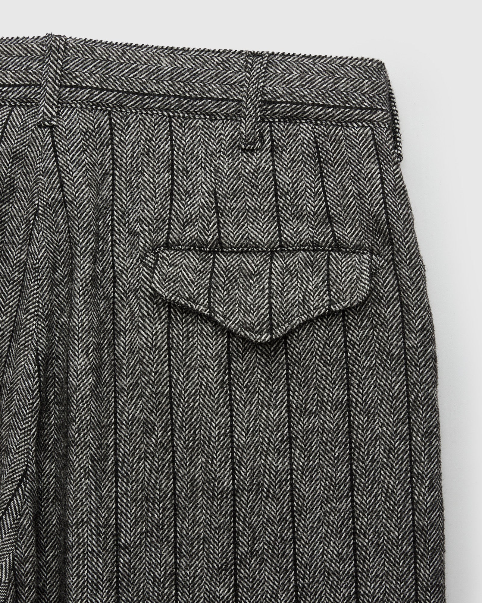 Officer Pants in Dark Grey Wool Striped HB – Blue Owl Workshop
