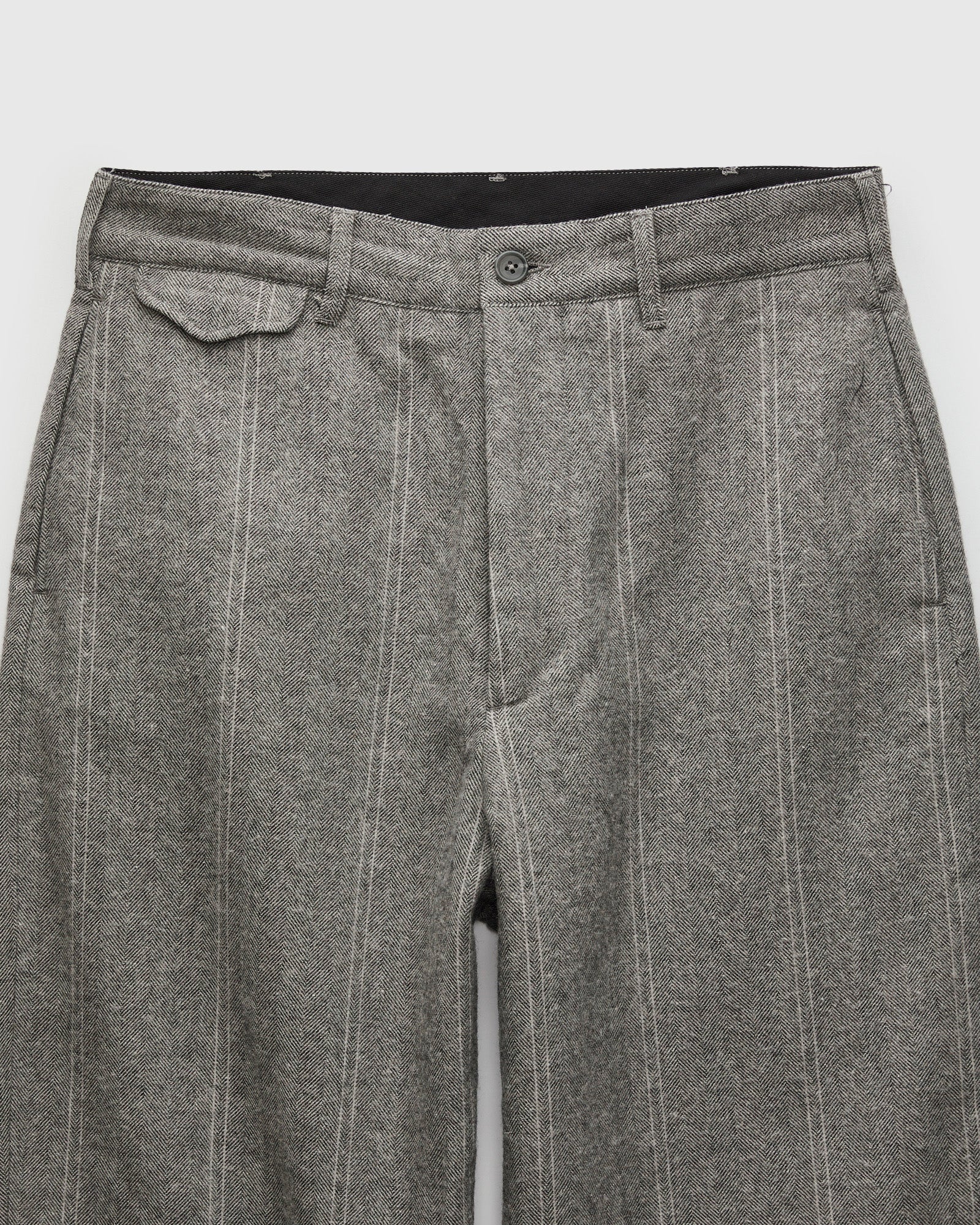 Officer Pants in Light Grey Wool Striped HB – Blue Owl Workshop