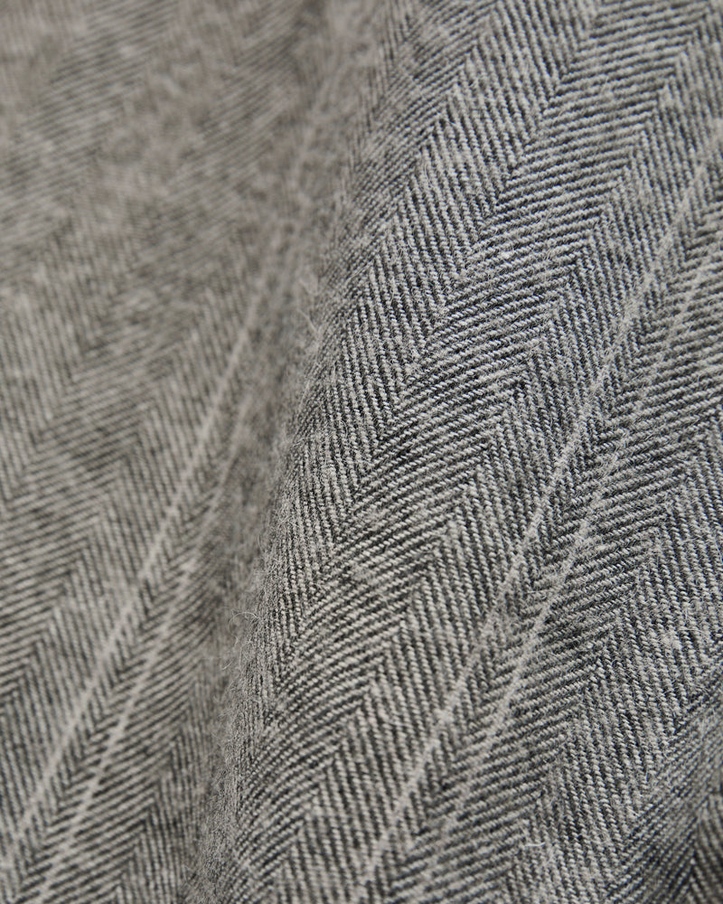 Officer Pants in Light Grey Wool Striped HB