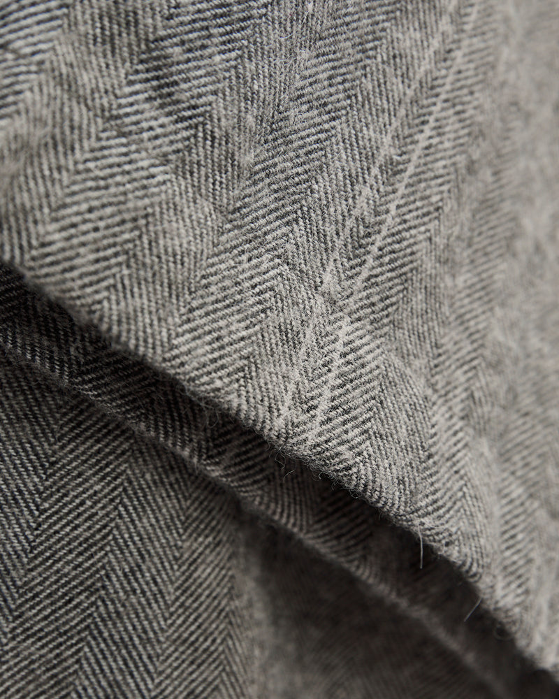 Officer Pants in Light Grey Wool Striped HB