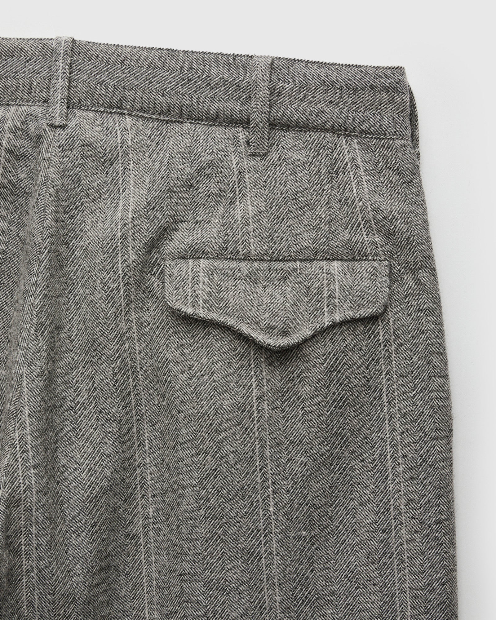 Officer Pants in Light Grey Wool Striped HB – Blue Owl Workshop