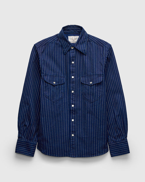 Bodie Shirt in Indigo Wabash