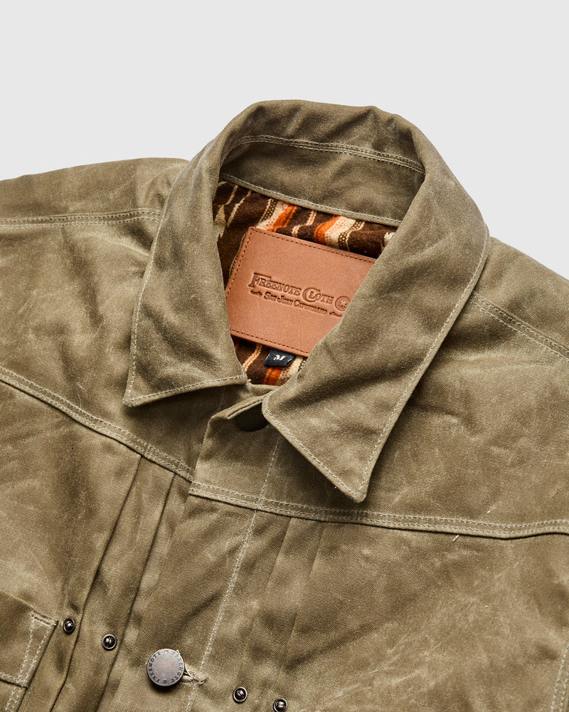 Waxed Canvas Riders Jacket in Tobacco Brown