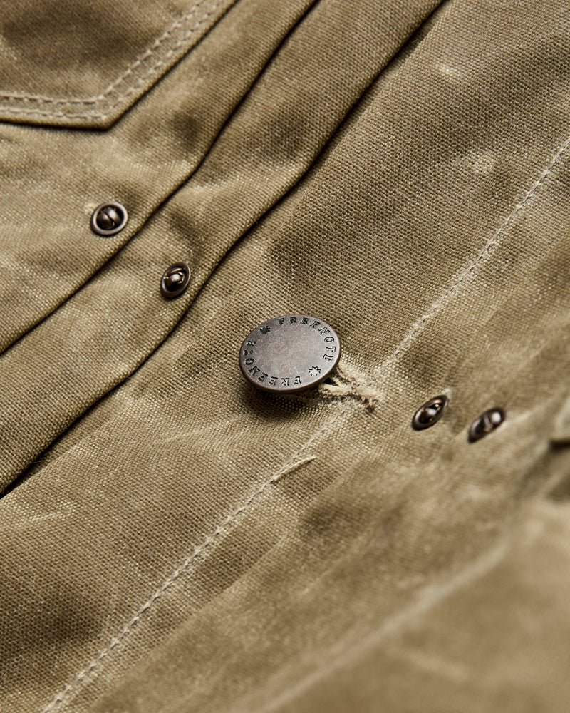 Waxed Canvas Riders Jacket in Tobacco Brown