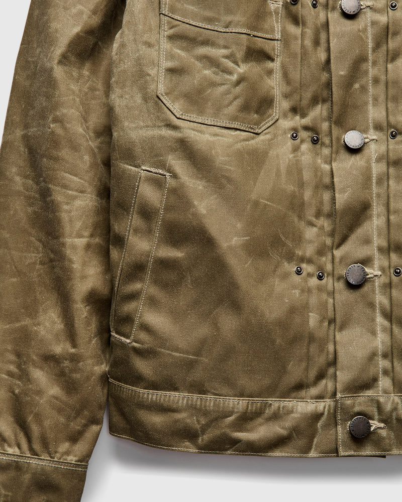 Waxed Canvas Riders Jacket in Tobacco Brown