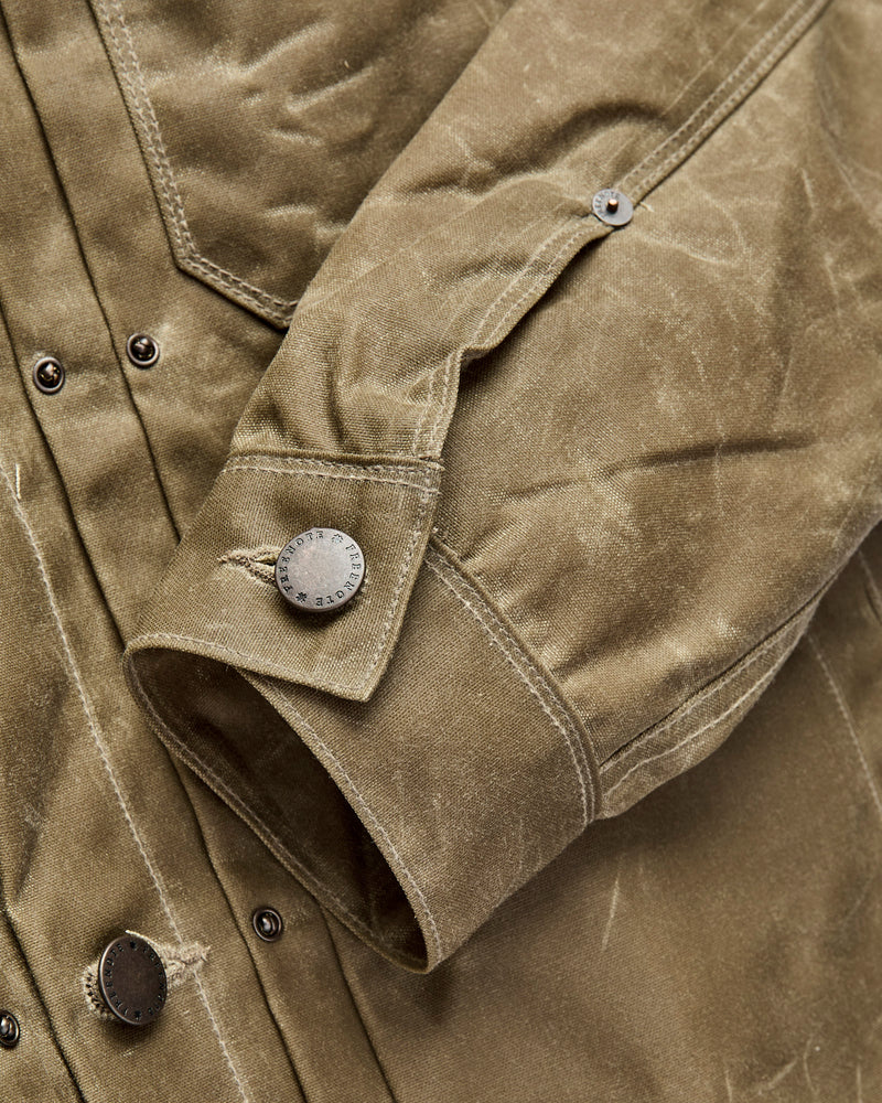 Waxed Canvas Riders Jacket in Tobacco Brown