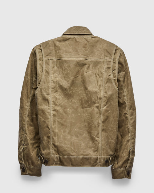 Waxed Canvas Riders Jacket in Tobacco Brown