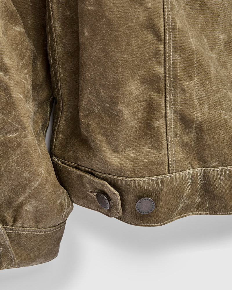 Waxed Canvas Riders Jacket in Tobacco Brown