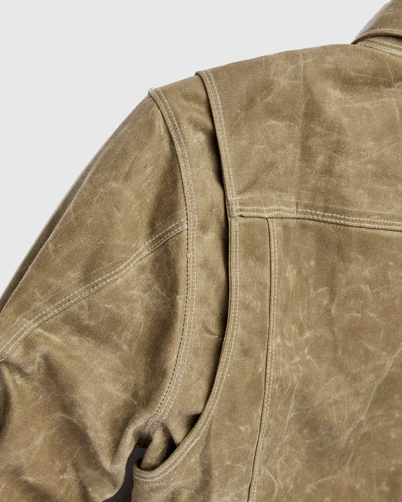 Waxed Canvas Riders Jacket in Tobacco Brown