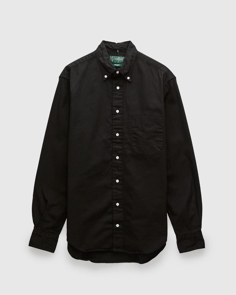 Classic Oxford Button-Down Shirt in Overdye Black