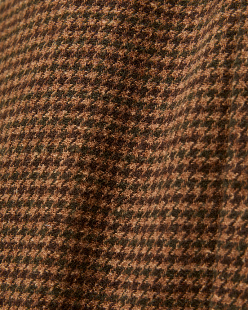 Houndstooth Check Camp Shirt in Brown