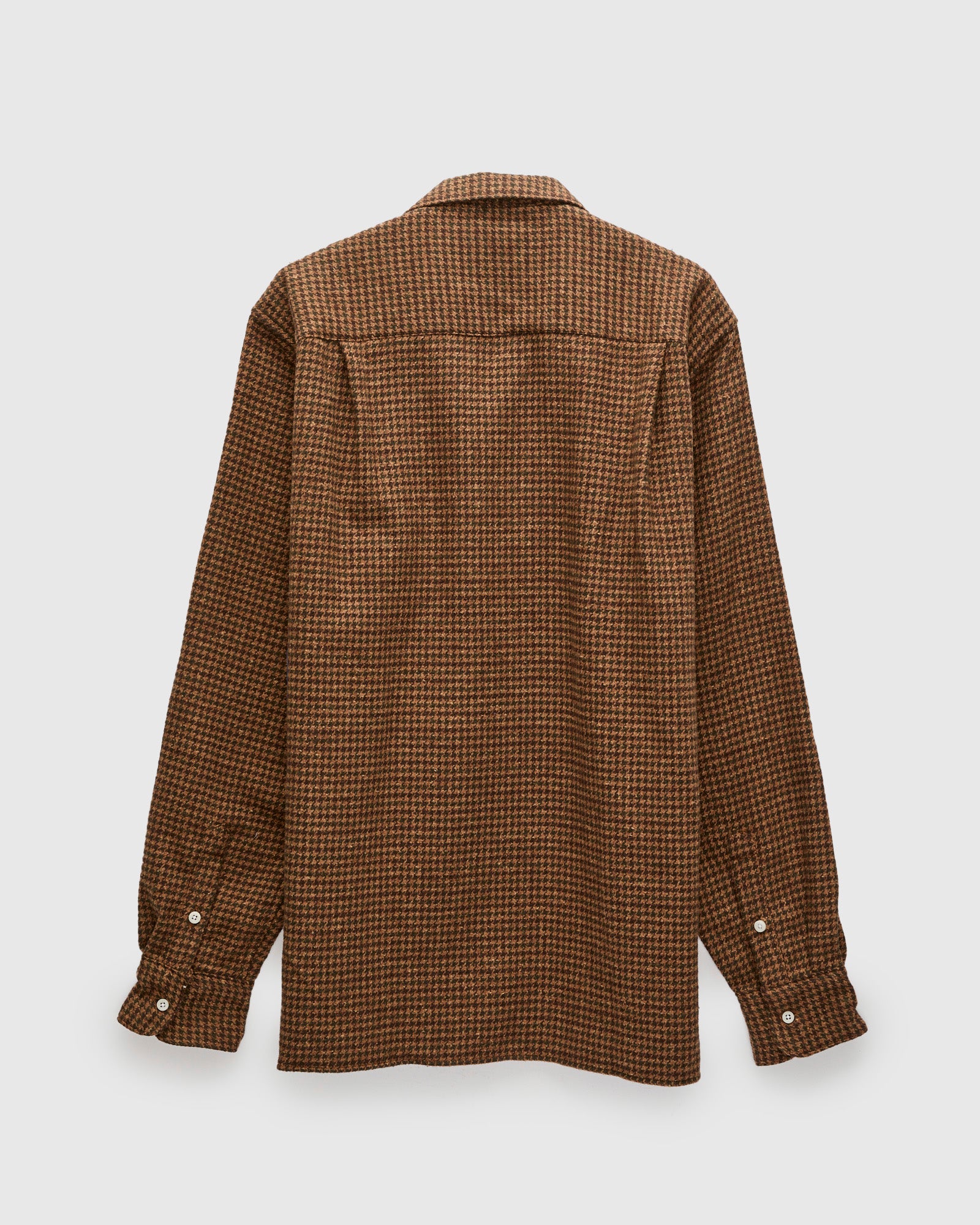 Houndstooth Check Camp Shirt in Brown – Blue Owl Workshop