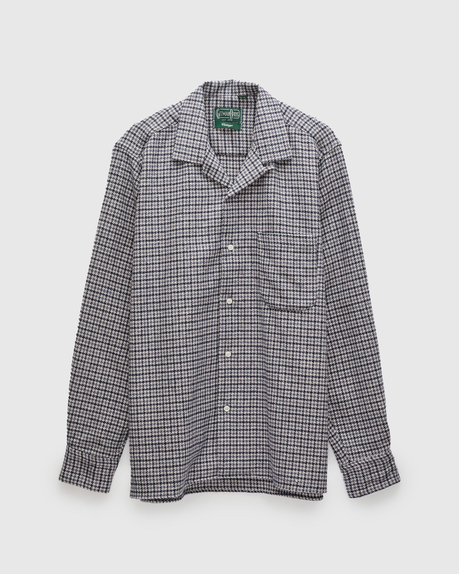 Houndstooth Check Camp Shirt in Lavender – Blue Owl Workshop