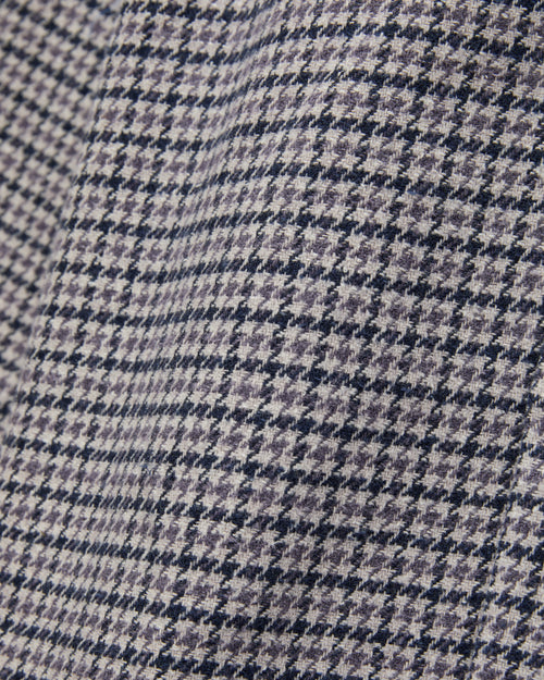 Houndstooth Check Camp Shirt in Lavender