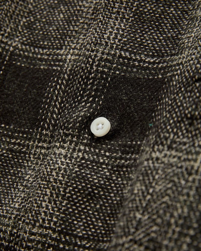 Tweed Check Camp Shirt in Black