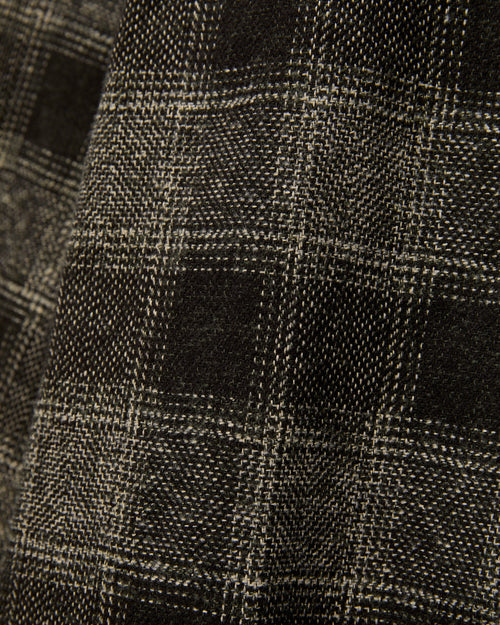 Tweed Check Camp Shirt in Black