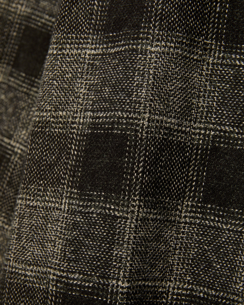 Tweed Check Camp Shirt in Black