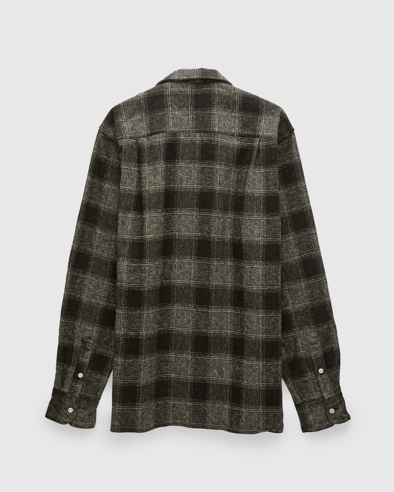 Tweed Check Camp Shirt in Black – Blue Owl Workshop