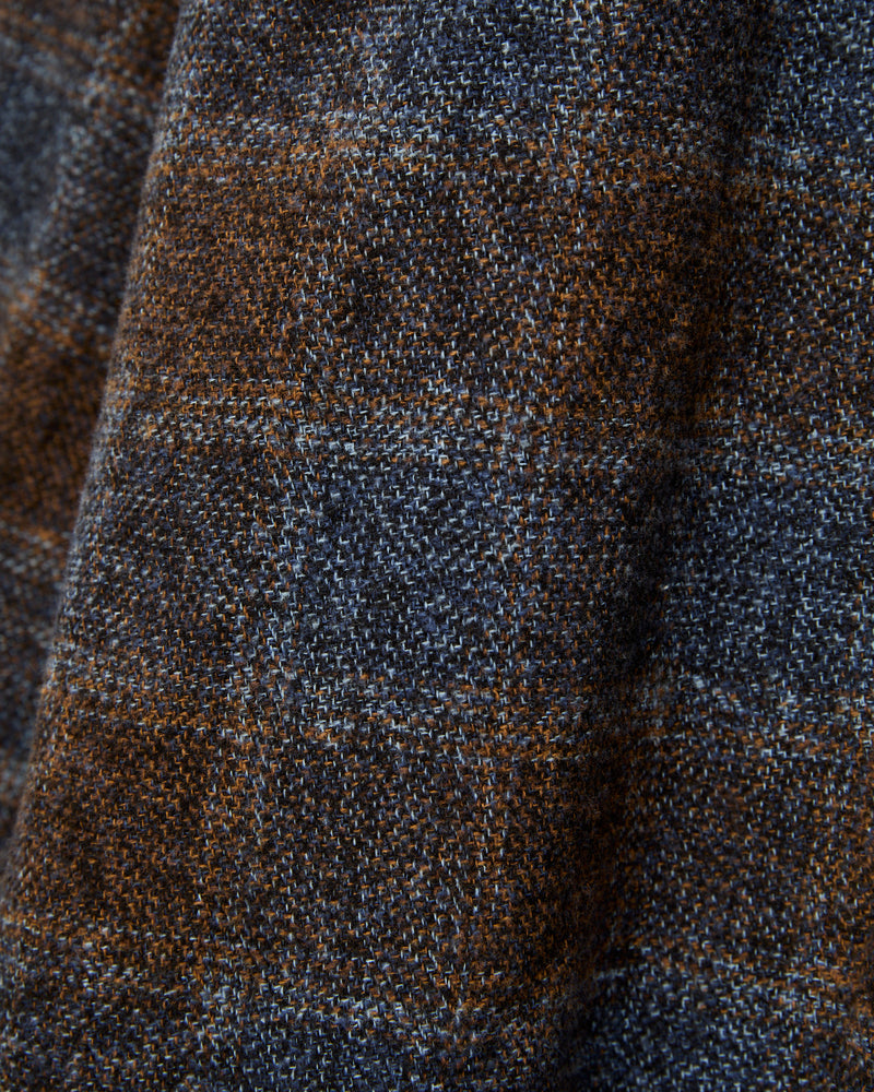 Tweed Check Camp Shirt in Brown