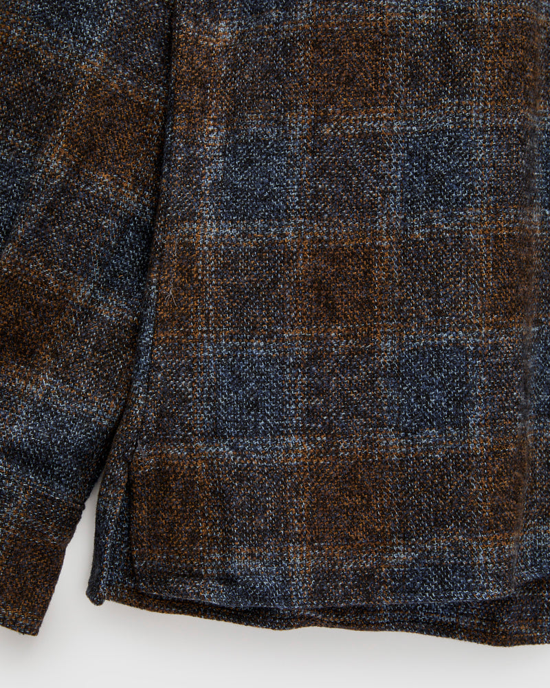 Tweed Check Camp Shirt in Brown