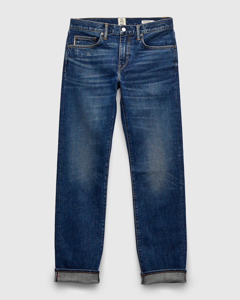 "Nikki" 14oz Washed Indigo Stretch Selvedge Denim - Hammer Straight