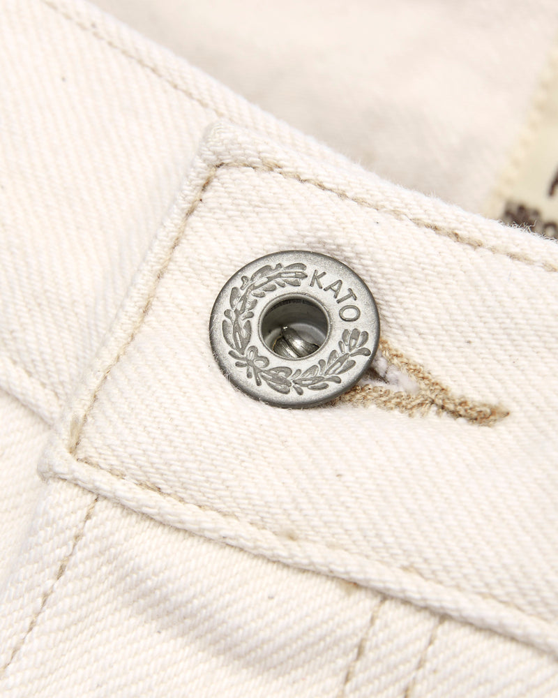 14oz "Ecru" Natural Slub Selvedge Denim - Barrel Wide Straight