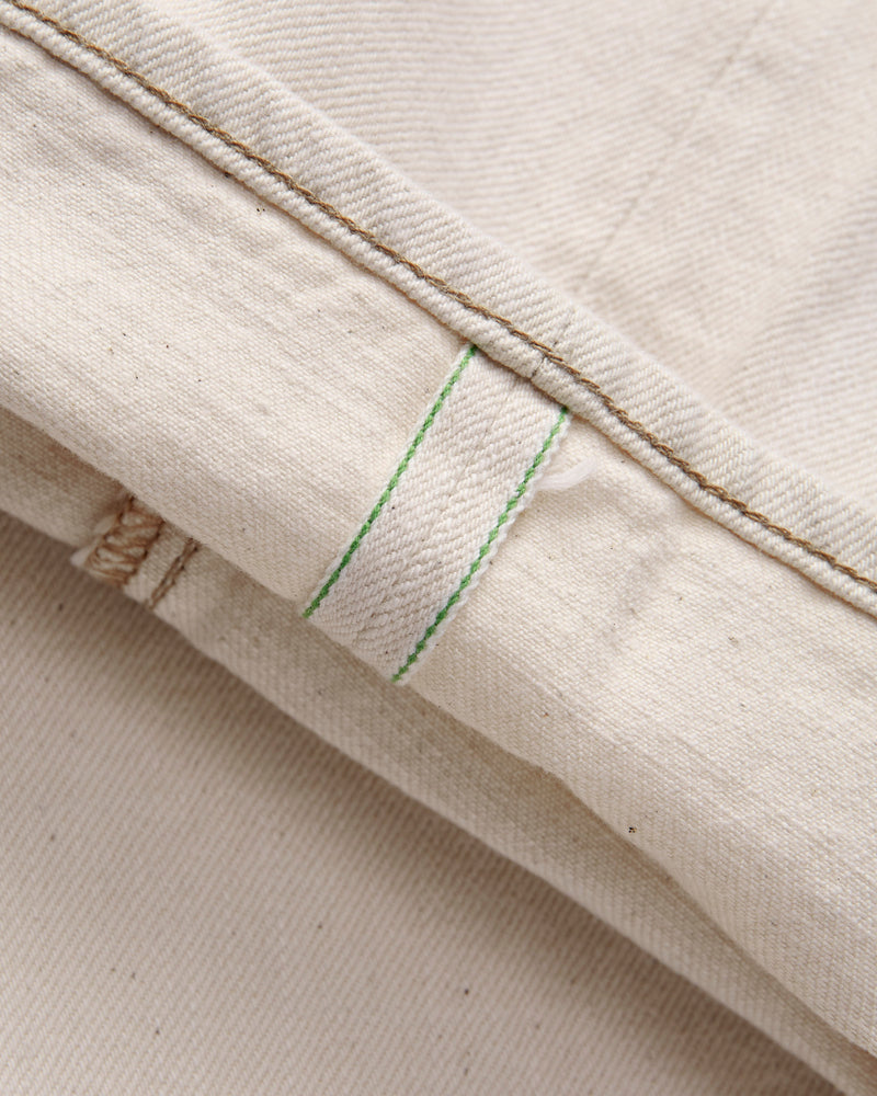 14oz "Ecru" Natural Slub Selvedge Denim - Barrel Wide Straight