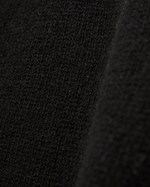 "Boxy Space Knit" Wool Sweater in Black