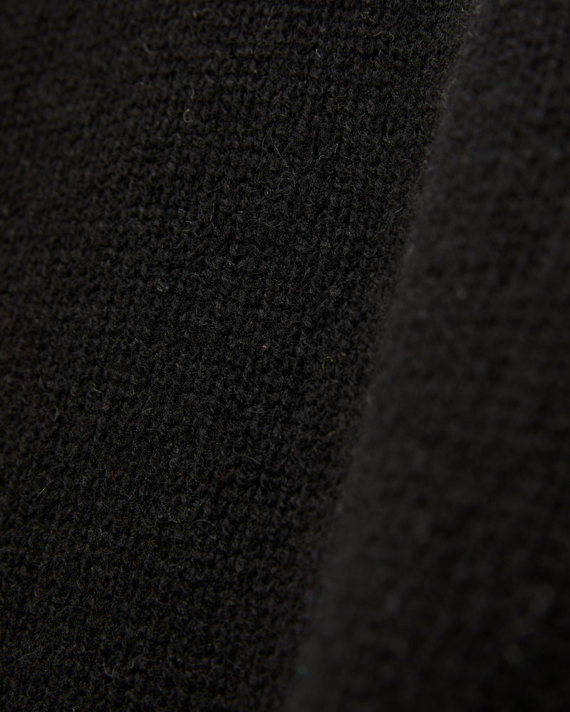 "Boxy Space Knit" Wool Sweater in Black