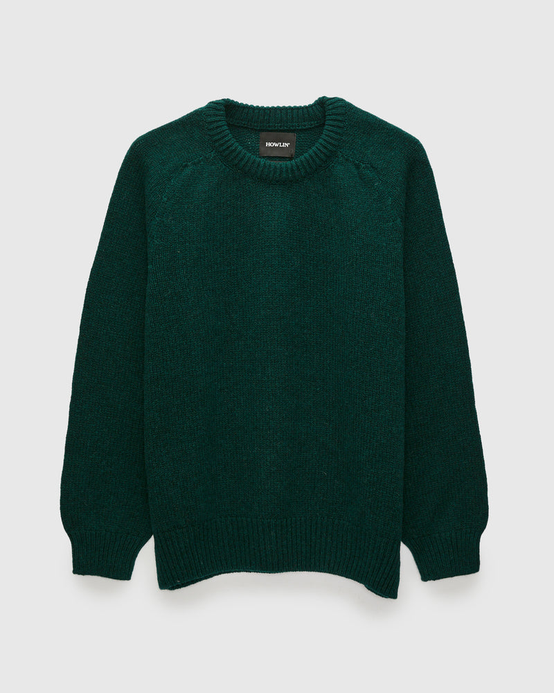 "Boxy Space Knit" Wool Sweater in Bottle