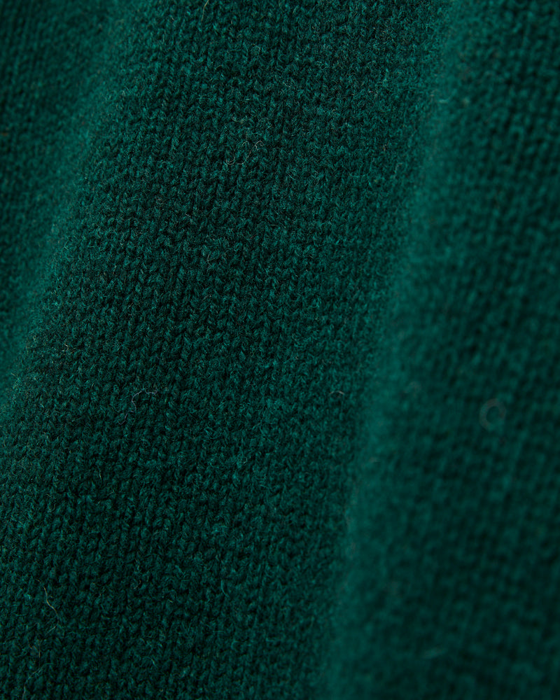 "Boxy Space Knit" Wool Sweater in Bottle