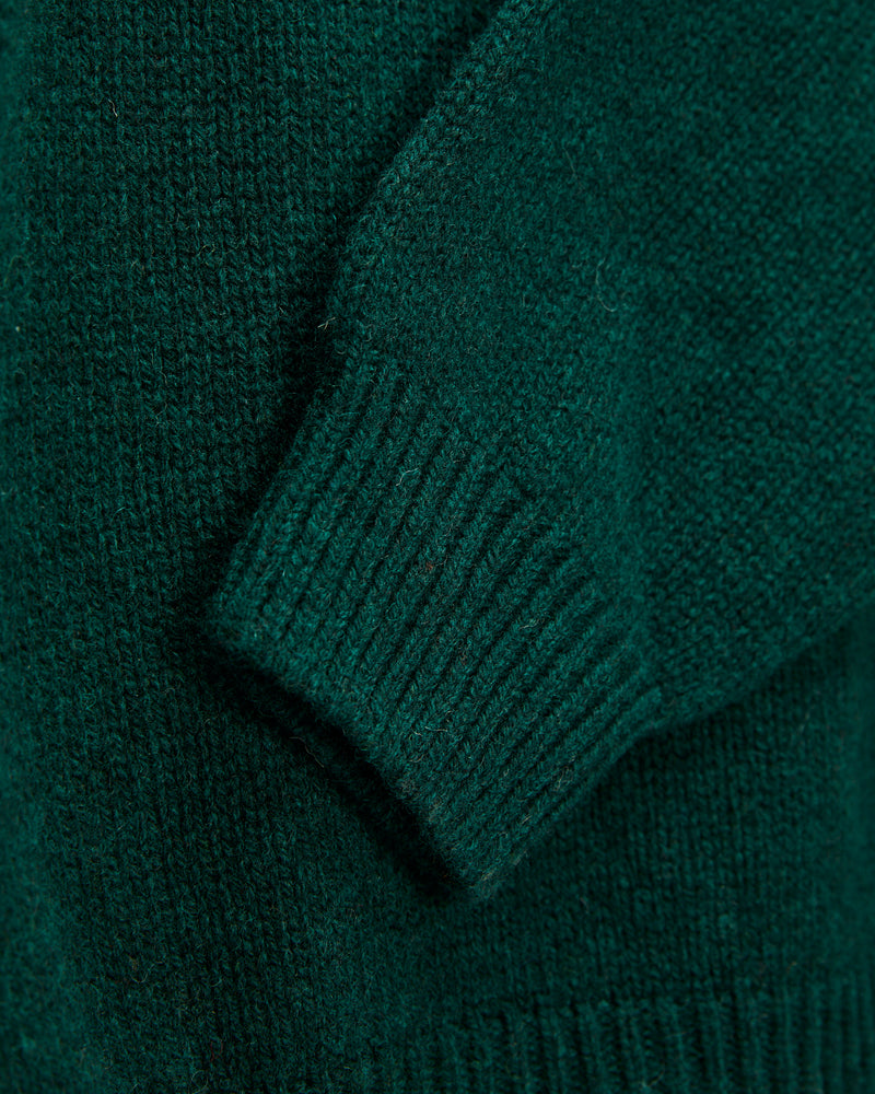 "Boxy Space Knit" Wool Sweater in Bottle