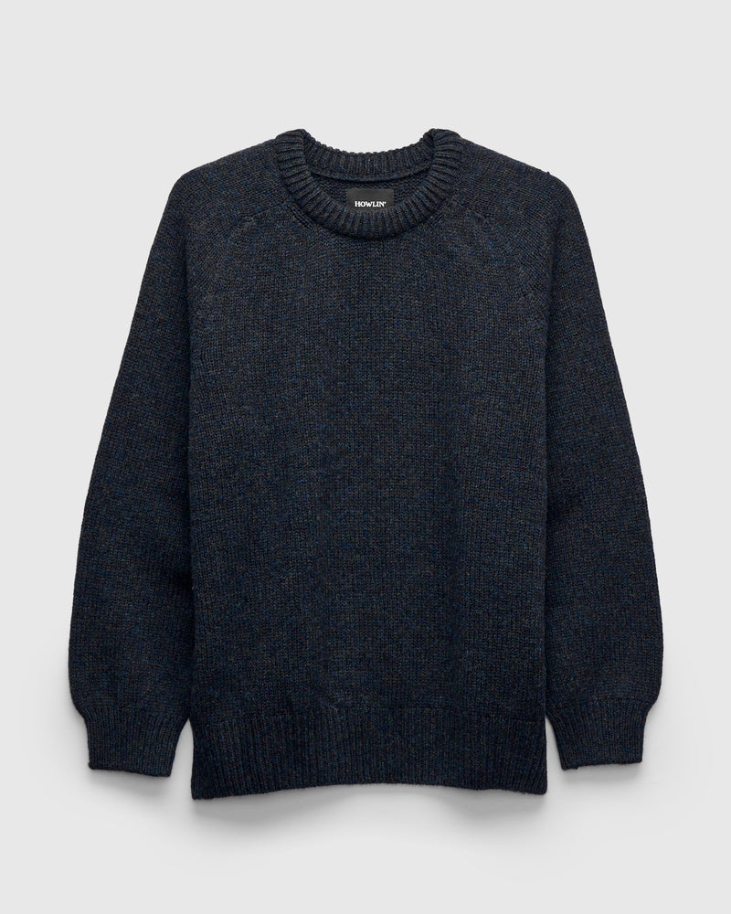 "Boxy Space Knit" Wool Sweater in Storm