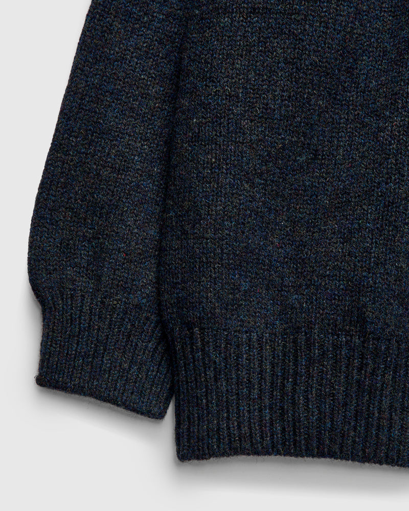 "Boxy Space Knit" Wool Sweater in Storm