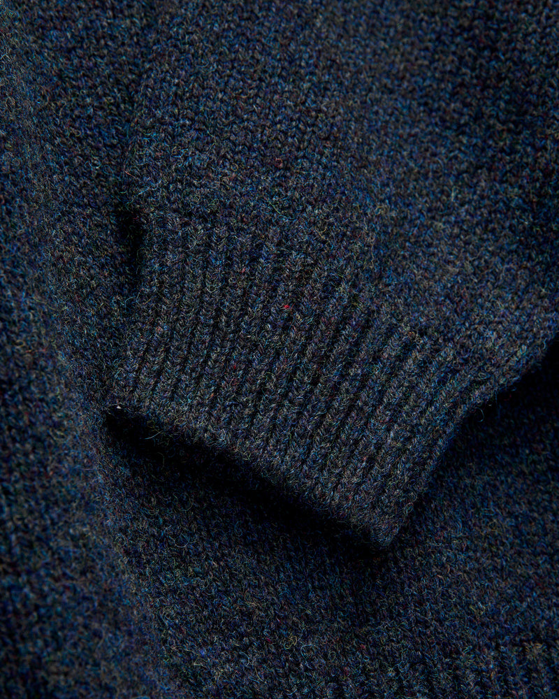 "Boxy Space Knit" Wool Sweater in Storm