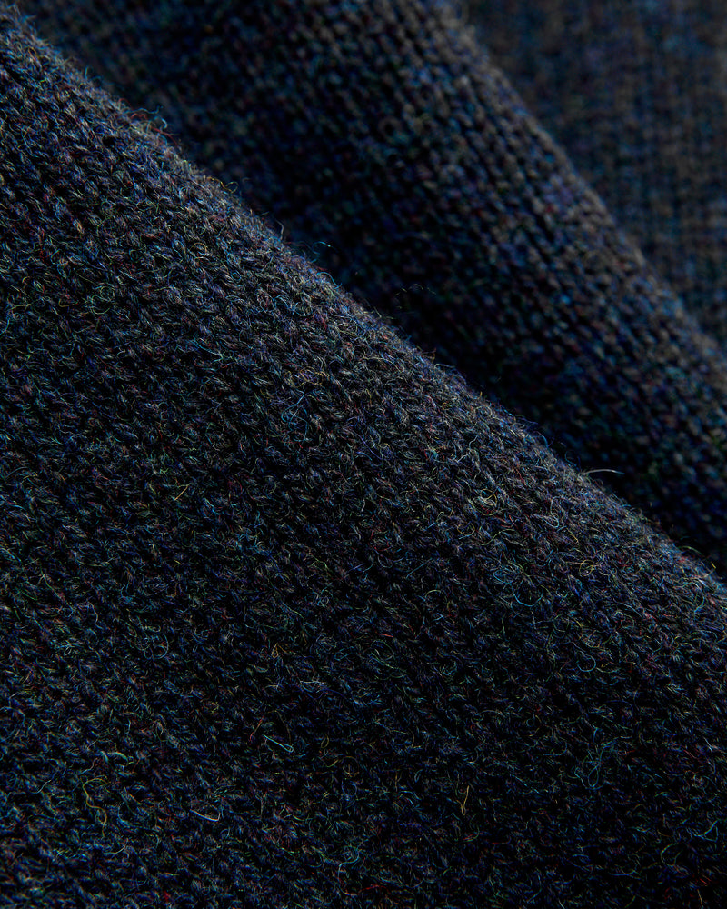 "Boxy Space Knit" Wool Sweater in Storm