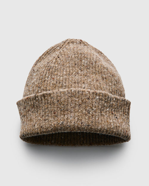 "Out of the Blue" Wool Beanie in Brownie