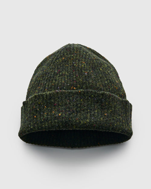 "Out of the Blue" Wool Beanie in Moss