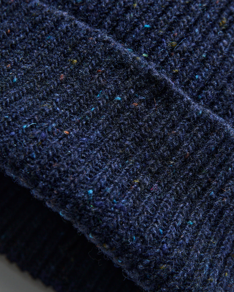 "Out of the Blue" Wool Beanie in Navy