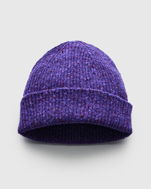 "Out of the Blue" Wool Beanie in Purple Dream