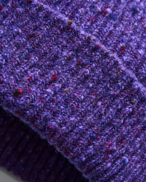 "Out of the Blue" Wool Beanie in Purple Dream