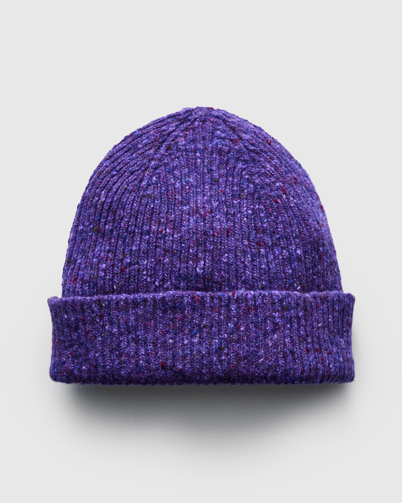 "Out of the Blue" Wool Beanie in Purple Dream