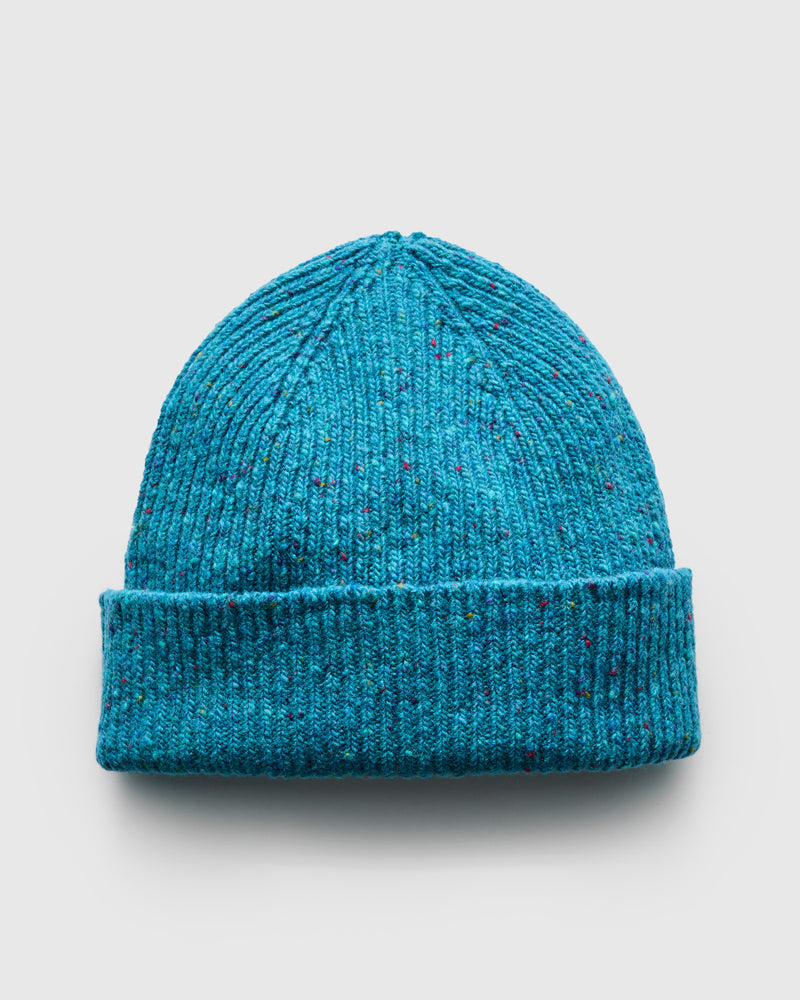 "Out of the Blue" Wool Beanie in Starnight