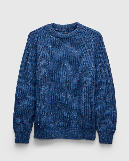 "Taste Of The Future" Wool Knit Sweater in Blue Fantasy