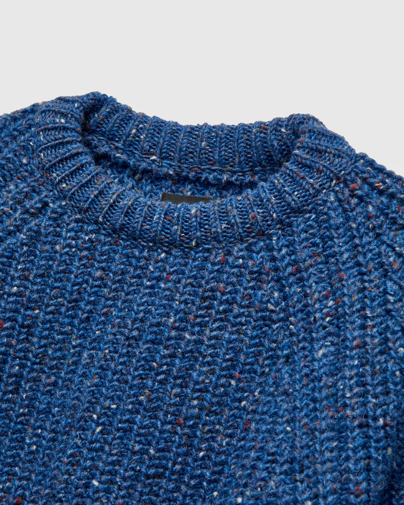 "Taste Of The Future" Wool Knit Sweater in Blue Fantasy