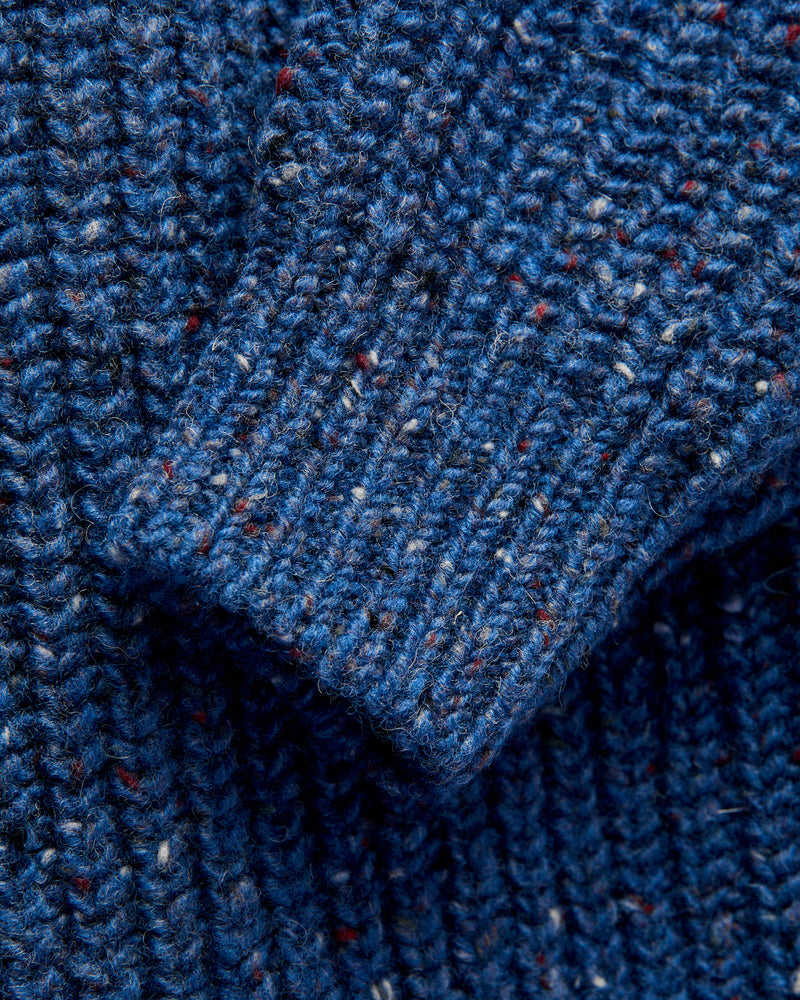 "Taste Of The Future" Wool Knit Sweater in Blue Fantasy