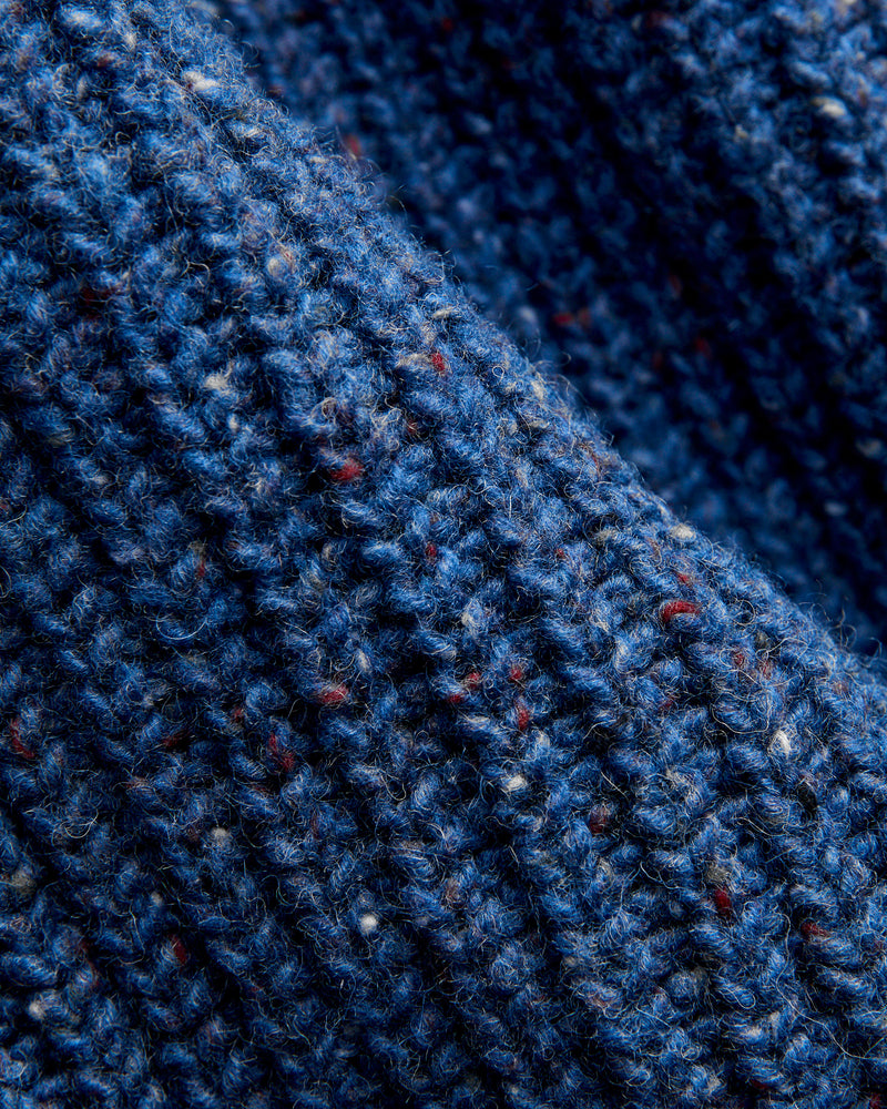 "Taste Of The Future" Wool Knit Sweater in Blue Fantasy