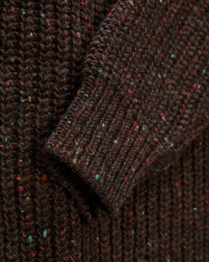 "Taste Of The Future" Wool Knit Sweater in Mystery Brown